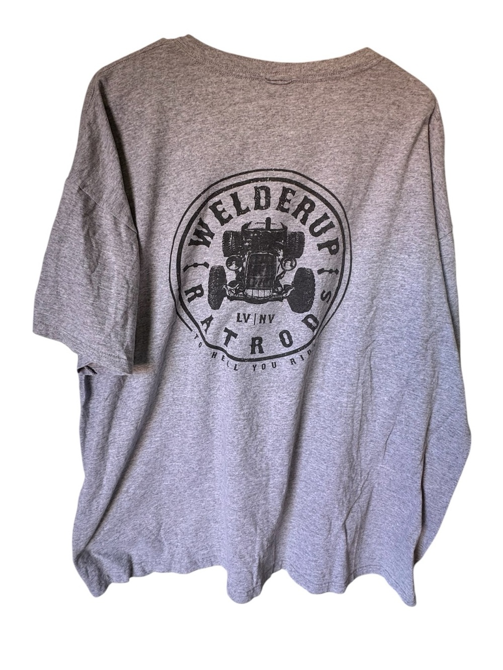 Welderup Ratrod Hot Rod High End Gray Men’s 3XL Short-Sleeve Graphic Tee